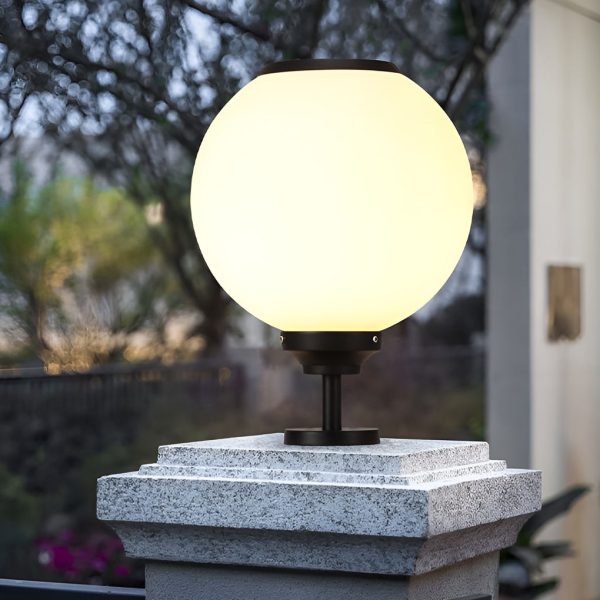 Ball Waterproof Three Step Dimming LED Solar Post Caps Lights Pillar Light - Image 6