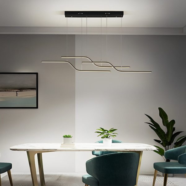 Z Shape Lines Smart Stepless Dimming with Remote Nordic Chandelier - Image 5