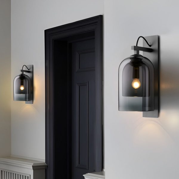 Minimalist Glass Iron Nordic Plug in Wall Lamp Wall Sconce Lighting - Image 2