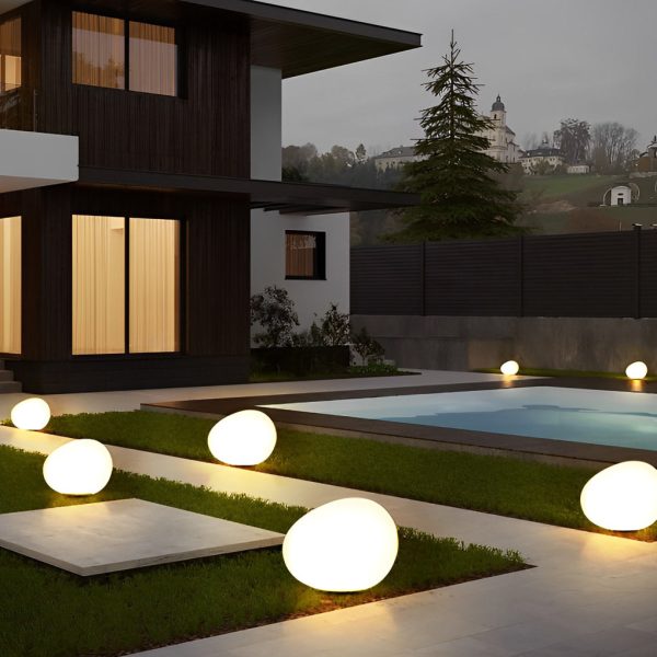 Adjustable LED Cobblestone Outdoor Lamp 3-Color Lighting for Gardens and Lawns - Image 4