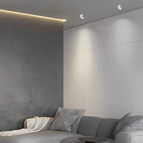 Square Adjustable Lamp Head Three Step Dimming LED Ceiling Grille Light - Image 2