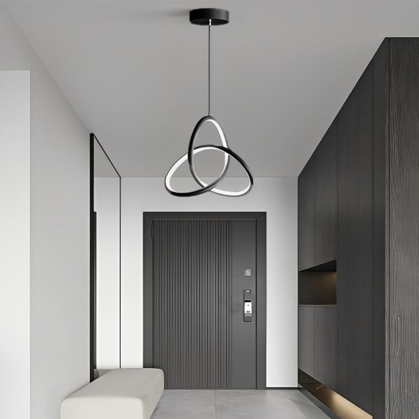 Circular Rings Creative Three Step Dimming LED Modern Chandelier Light - Image 4