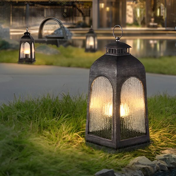 Waterproof Metal Portable Retro European-style Outdoor Floor Lamp Lawn Lights - Image 4