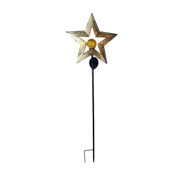 Mystical Moon & Sun Flame Iron Hollow Projector Solar Garden Light - Image 21