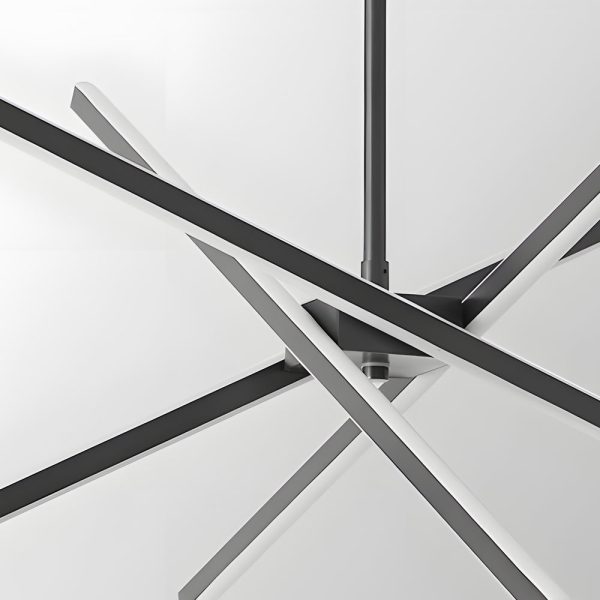 4-Light Dimmable LED Sputnik Linear Chandelier - Image 5