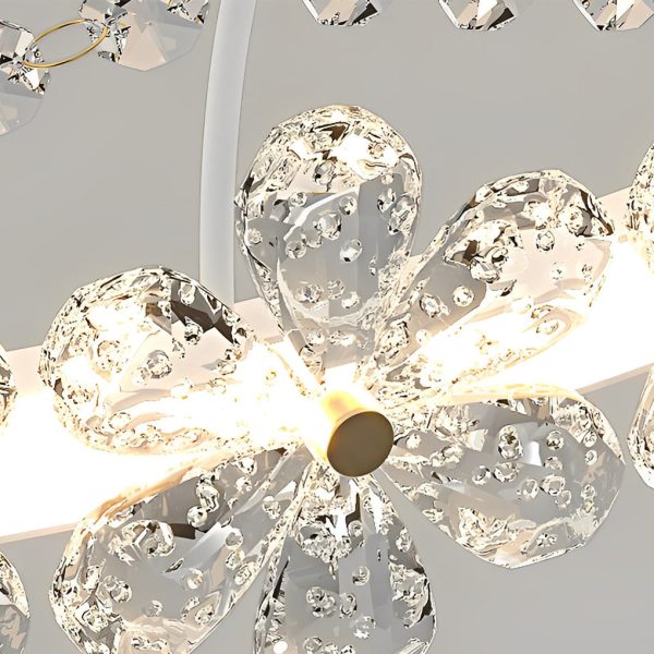 Flower Decor Crowns Crystal Glass Three Step Dimming Nordic Chandelier - Image 7