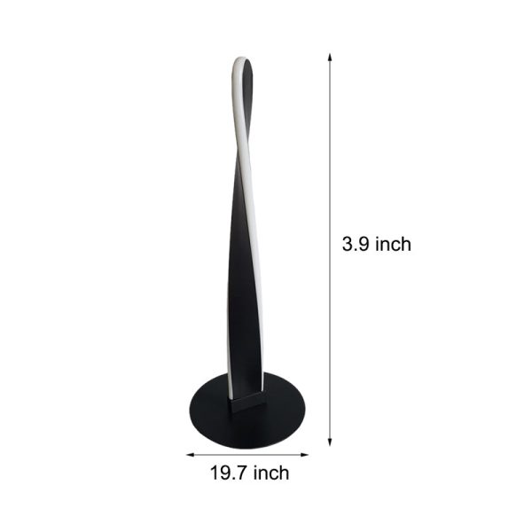 Minimalist Twisted Flast Column LED Art Iron Acylic Table Lamp - Image 5