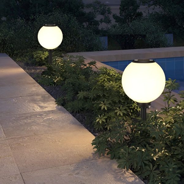 Adjustable Brightness LED Solar Pathway Lights Round Ball Design - Image 6
