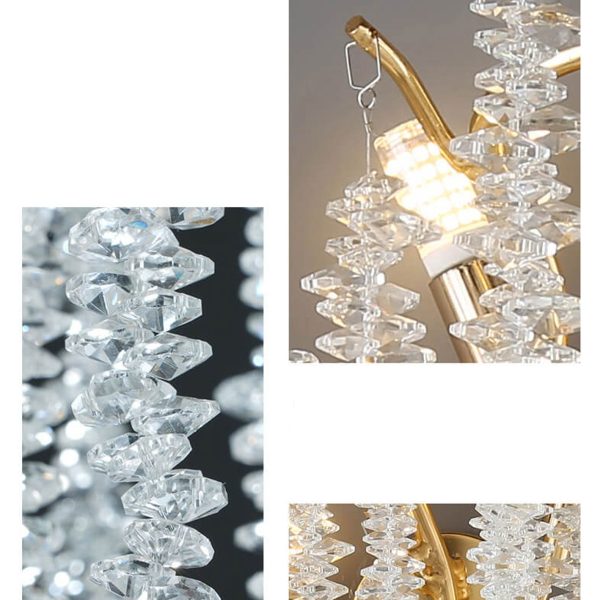 Modern Light Luxury Tree Branch Crystal 3-Light Wall Sconce Lamp - Image 7
