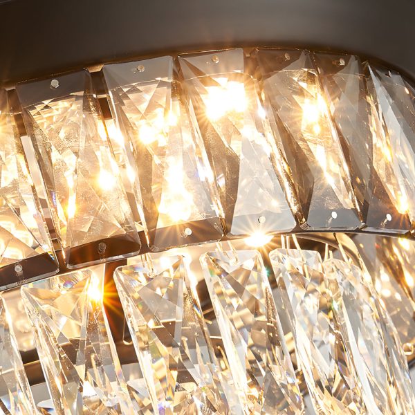 20'' Black Crystal Retractable Blades Ceiling Fan with LED Lights - Image 6