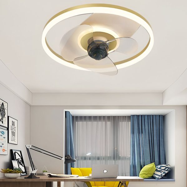 Circular Stepless Dimming Modern Inverter Ceiling Fan Light with Remote Control - Image 4