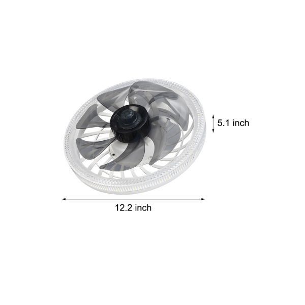 12.2 in. Low Profile 7 Blades LED Flush Mount Ceiling Fan - Image 6