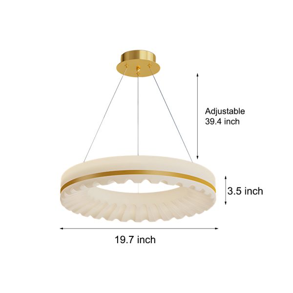 Simple Circle Clouds Ring Three Step Dimming LED Modern Chandelier - Image 7