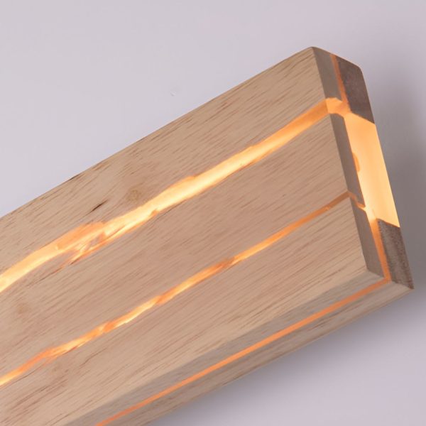 Adjustable Rectangular Wood Three Step Dimming LED Modern Wall Lamp - Image 7