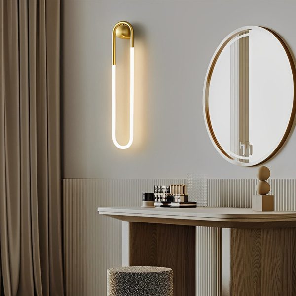 Round Rectangular Three Step Dimming LED Copper Minimalist Wall Lamp - Image 3
