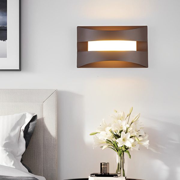 Rectangular Creative LED Minimalist Nordic Bedside Wall Sconce Lighting - Image 2