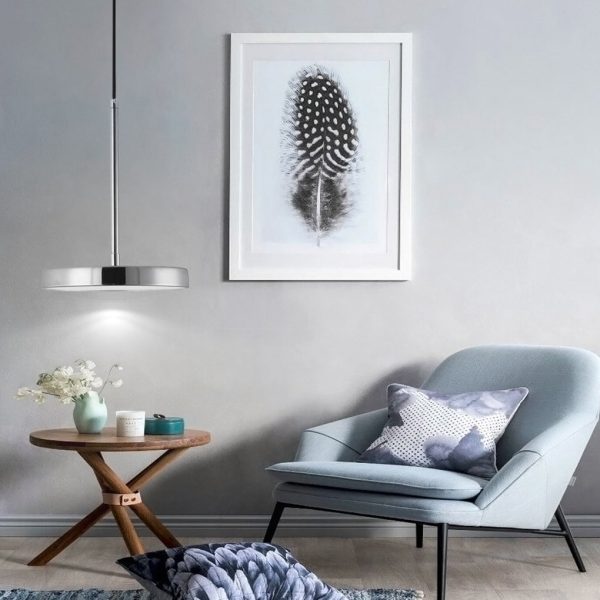 Ultra-thin Round Minimalist LED Nordic Pendant Light Kitchen Island Lighting - Image 3