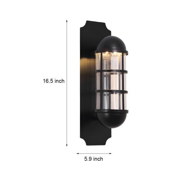 Inspired by Telephone Booth Retro Iron and Glass LED Sconce Light - Image 4