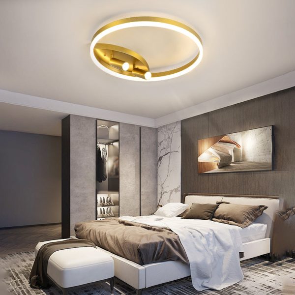 Round 3 Step Dimming LED Creative Modern Ceiling Lights with 2 Spotlights - Image 2