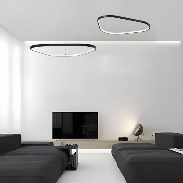 Black 1/2/3-Light Triangle Ring Chandelier - Image 6
