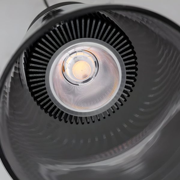 Minimalist Smoke Gray Glass Shade Cob Modern Pendant Lights Chandelier - Image 6