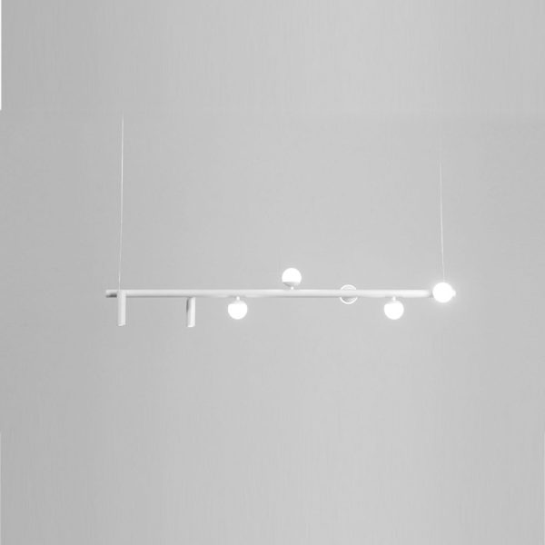 Minimalist  Island Light Linear 6/7 Light Acrylic Iron LED Chandelier - Image 7