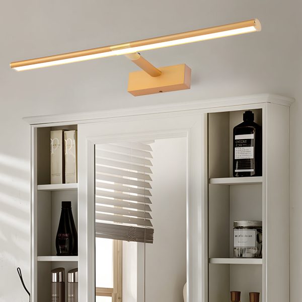 Retractable LED Bathroom Vanity Light with Adjustable Rod and Matte Finish - Image 5