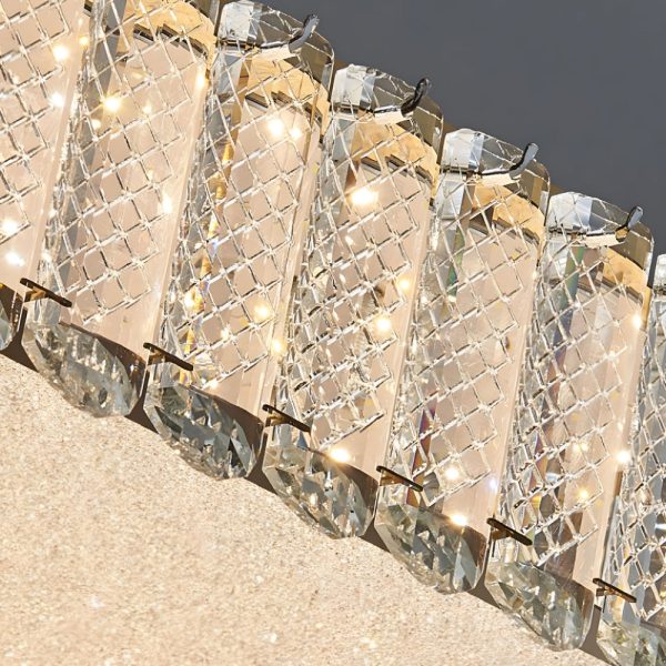Crystal and Frosted Shade Luxury Round/Square Flush Mount Ceiling Light - Image 5