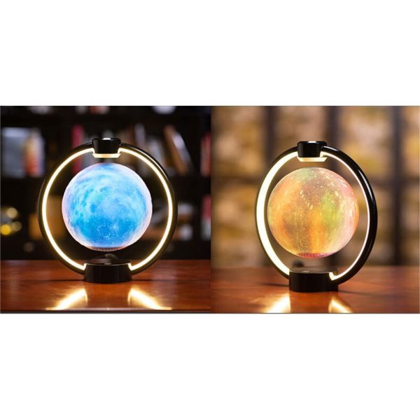 Creative Maglev Moon Design LED Colorful Light Night Light Table Lamp - Image 10
