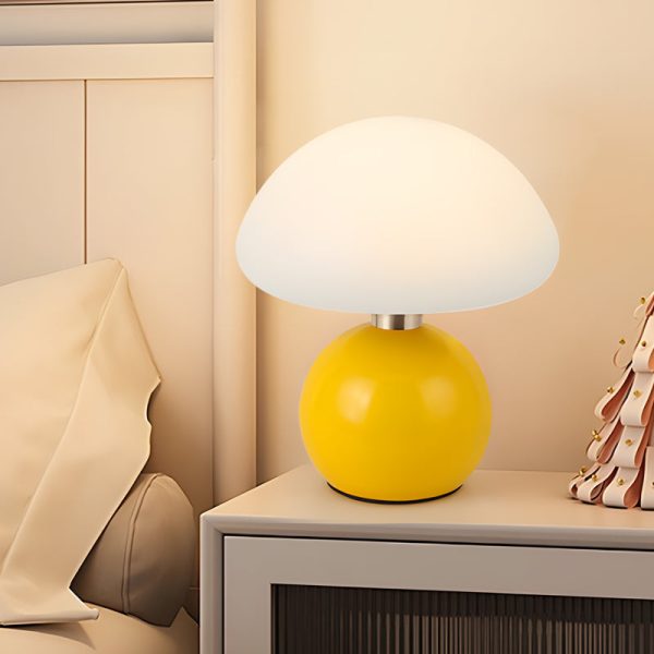 Touch Control Acrylic Mushroom Metal Ball Cute Kids Lamp - Image 4