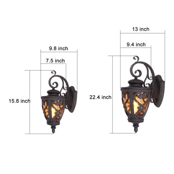 Retro Die-Casting Aluminum Waterproof American Outdoor Wall Light Fixture - Image 4