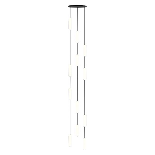 White Long Tube Multi Light Staircase Chandelier - Image 18