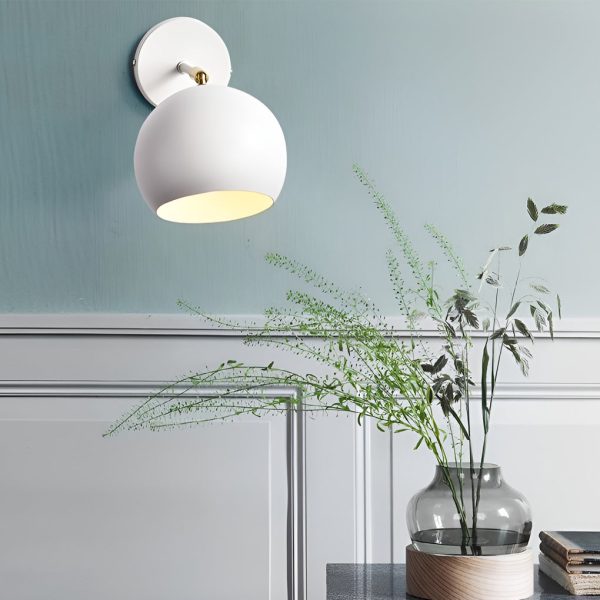 Adjustable Hemispherical Nordic Plug in Wall Lamp Wall Sconce Lighting - Image 2