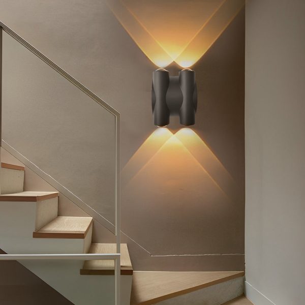 Up and Down Light LED Waterproof Black Modern Wall Washer Light Wall Lamp - Image 3