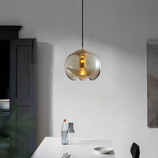 Retro Creative Electroplated Glass LED Modern Pendant Light Hanging Lamp - Image 5