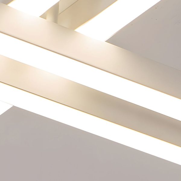 4-Light Modern Linear Parallax Ceiling Lamp LED Flush Mount Ceiling Light - Image 5