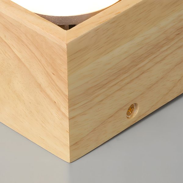 1/2/4-Light Square Wood Cube Spotlight LED Flush Mount Light - Image 8
