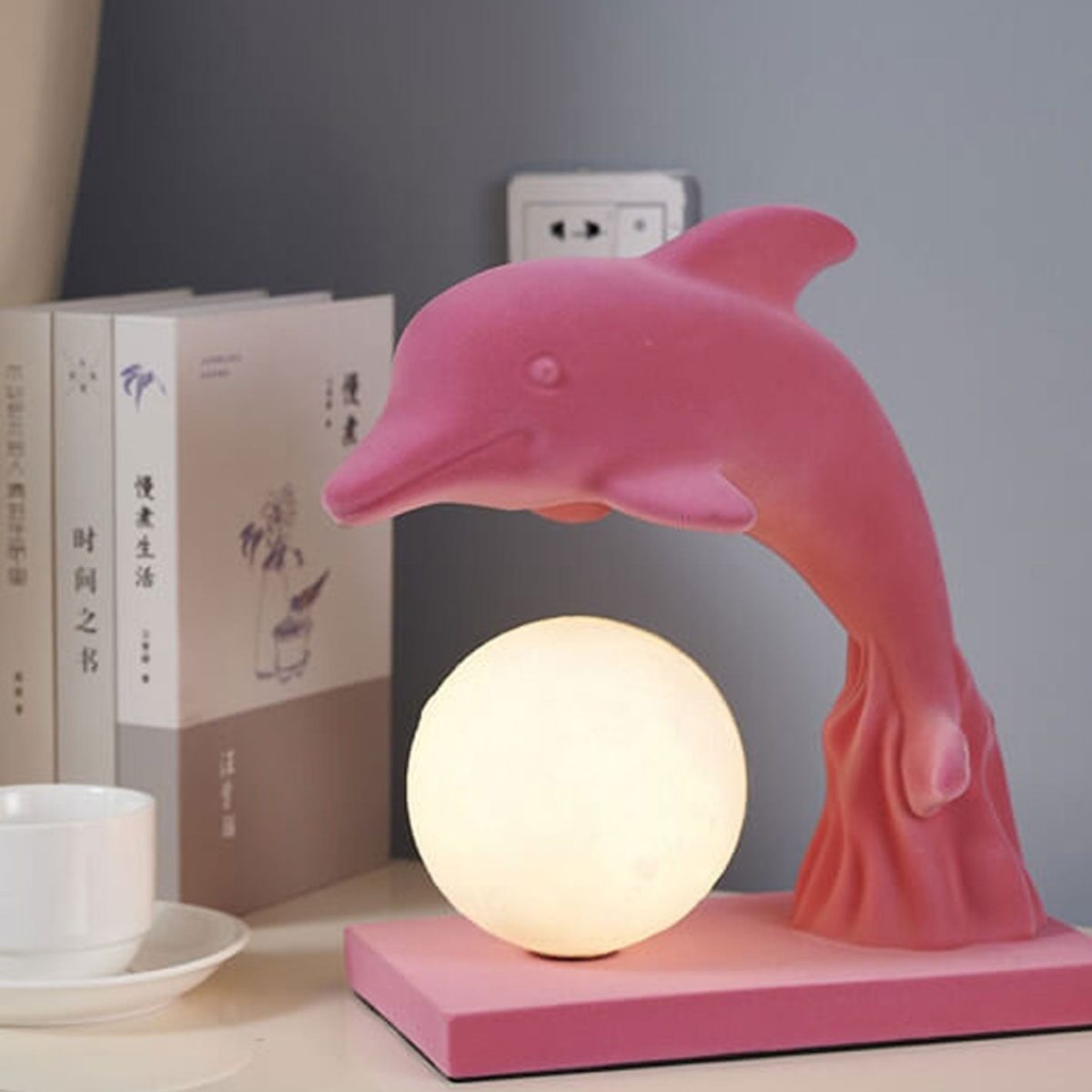 Nordic Creative Dolphin Ball Shade 1-Light Table Lamp - Image 3