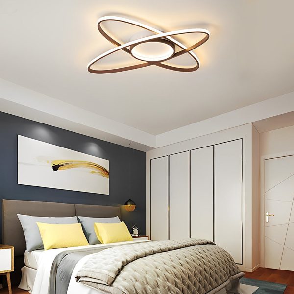 Overlapping Oval Dimmable LED Modern Ceiling Lights Flush Mount Lighting - Image 3