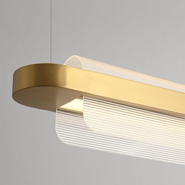 Modern Nami Linear Suspension Lamp Elegant Acrylic Island Light - Image 5