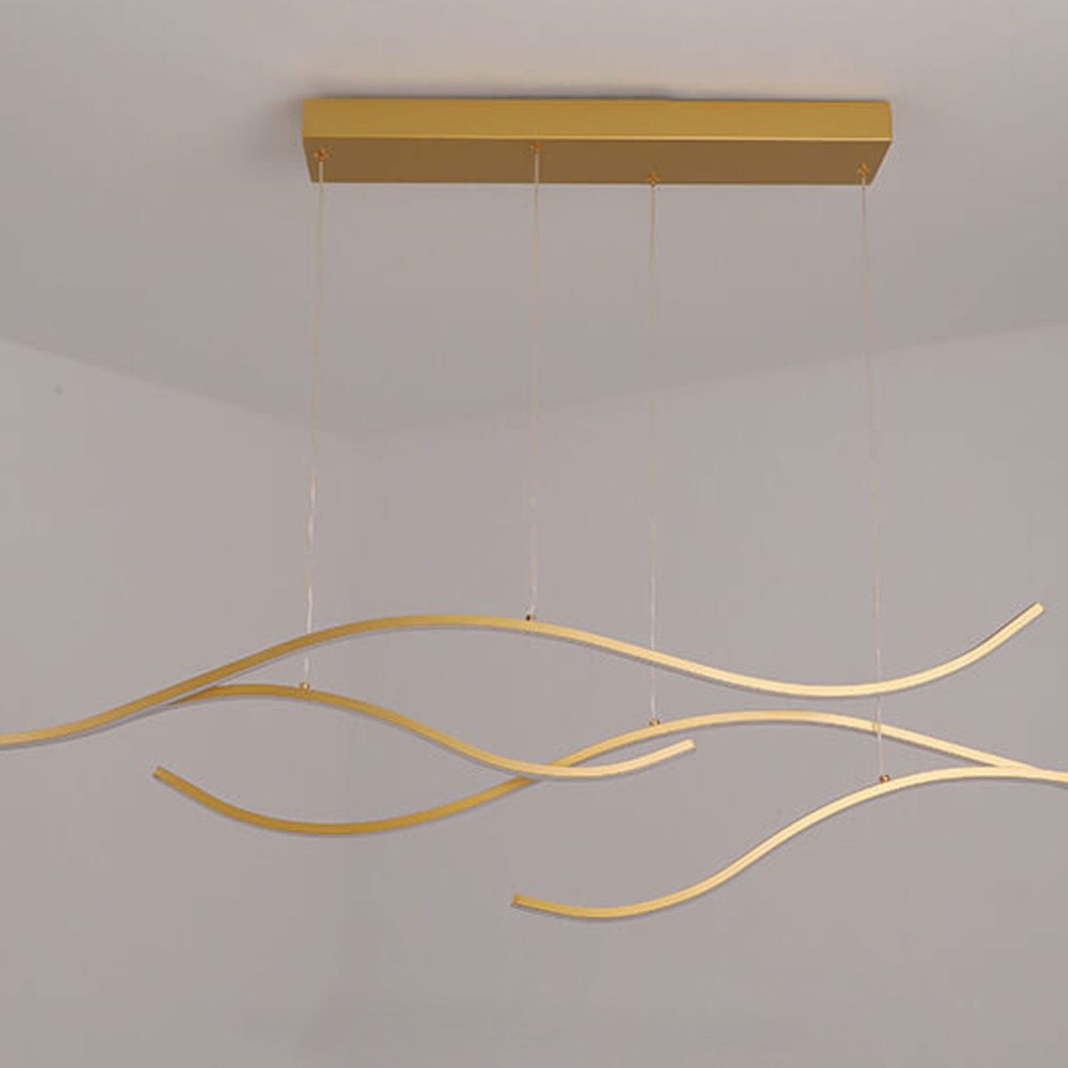 Nordic Creative Long Line Island Light LED Art Chandelier - Image 6