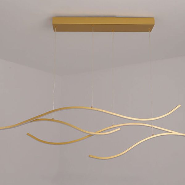 Nordic Creative Long Line Island Light LED Art Chandelier - Image 6