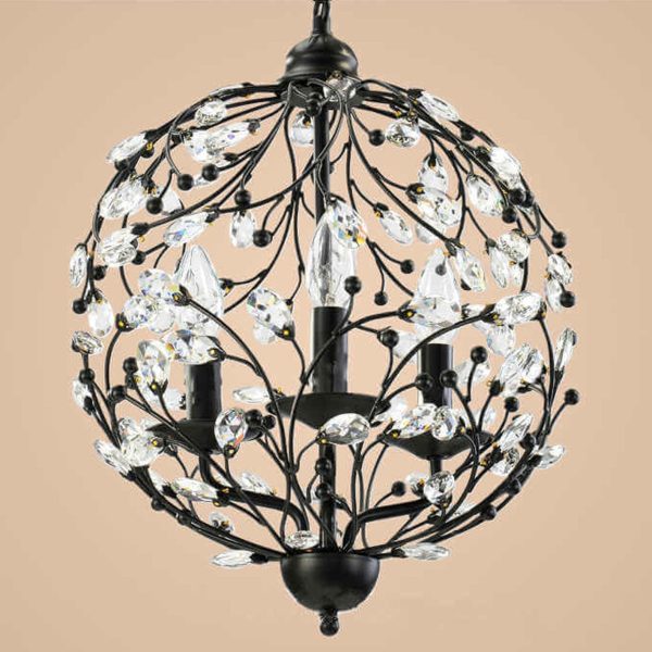 Vintage Creative Crystal Branch Design 3-Light Chandelier - Image 6