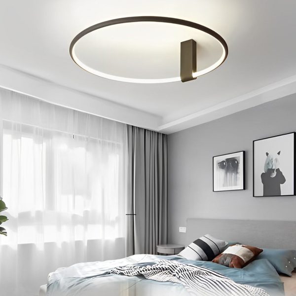 Adjustable Minimalist Round 3 Step Dimming LED Black Modern Ceiling Lights - Image 5