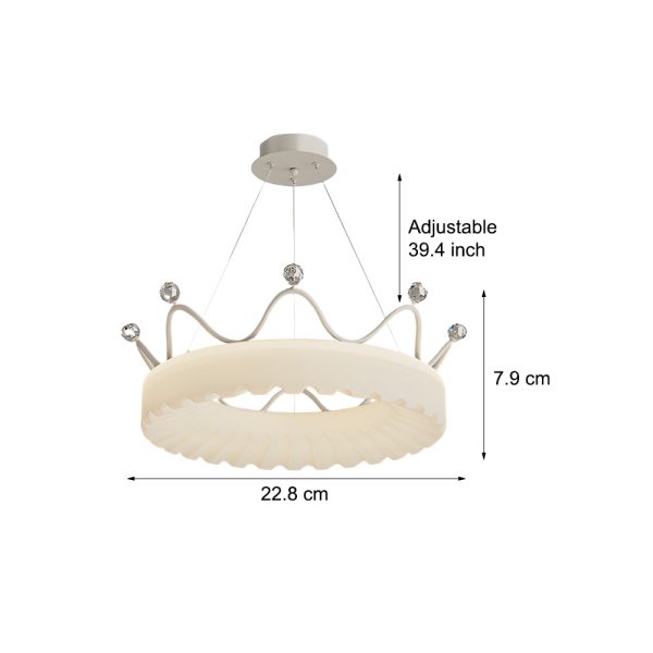 Romantic Crowns Luxury Three Step Dimming Modern Hanging Ceiling Lights - Image 5