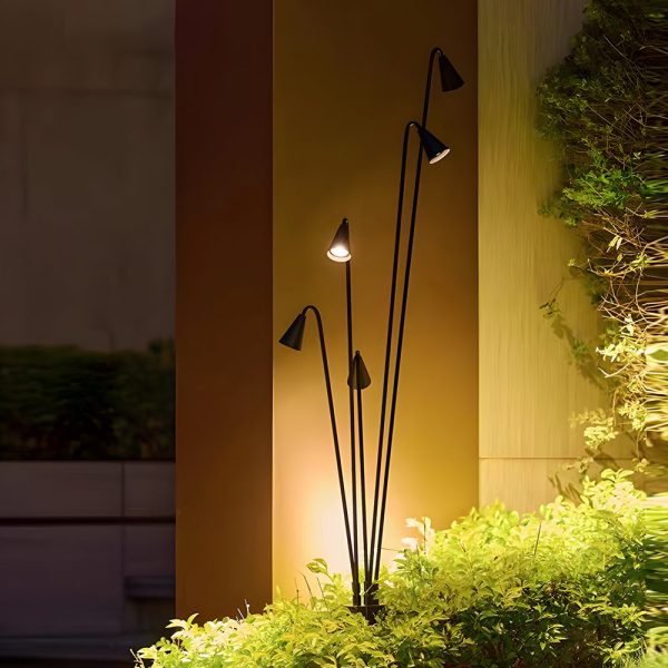 Classic Industrial Black Multi-Head LED Floor Lamp - Image 5