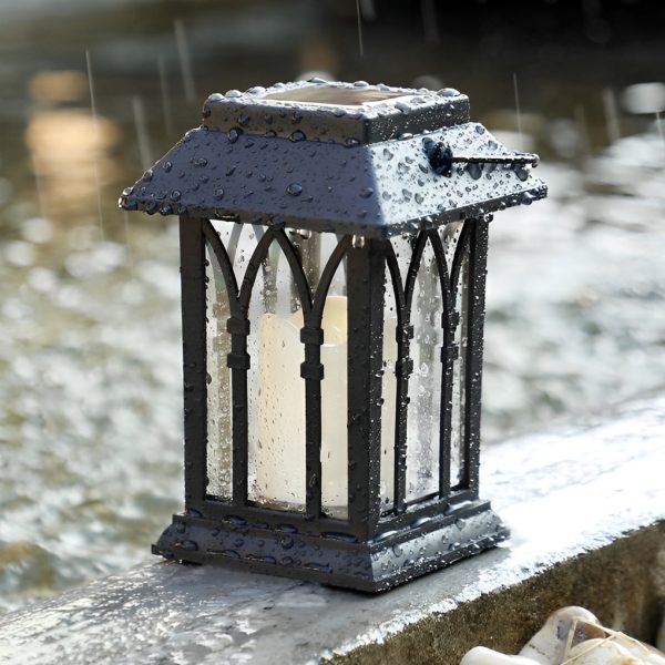 Portable Lantern Waterproof LED Intelligent Black Solar Outdoor Lights - Image 5
