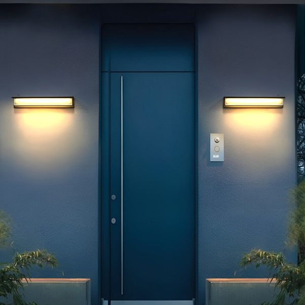 Minimalist Rectangular Waterproof LED Modern Solar Wall Lamp Exterior Lights - Image 6