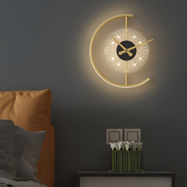 Creative Mute Clock Shaped LED Nordic Wall Lamp Wall Sconce Lighting - Image 4