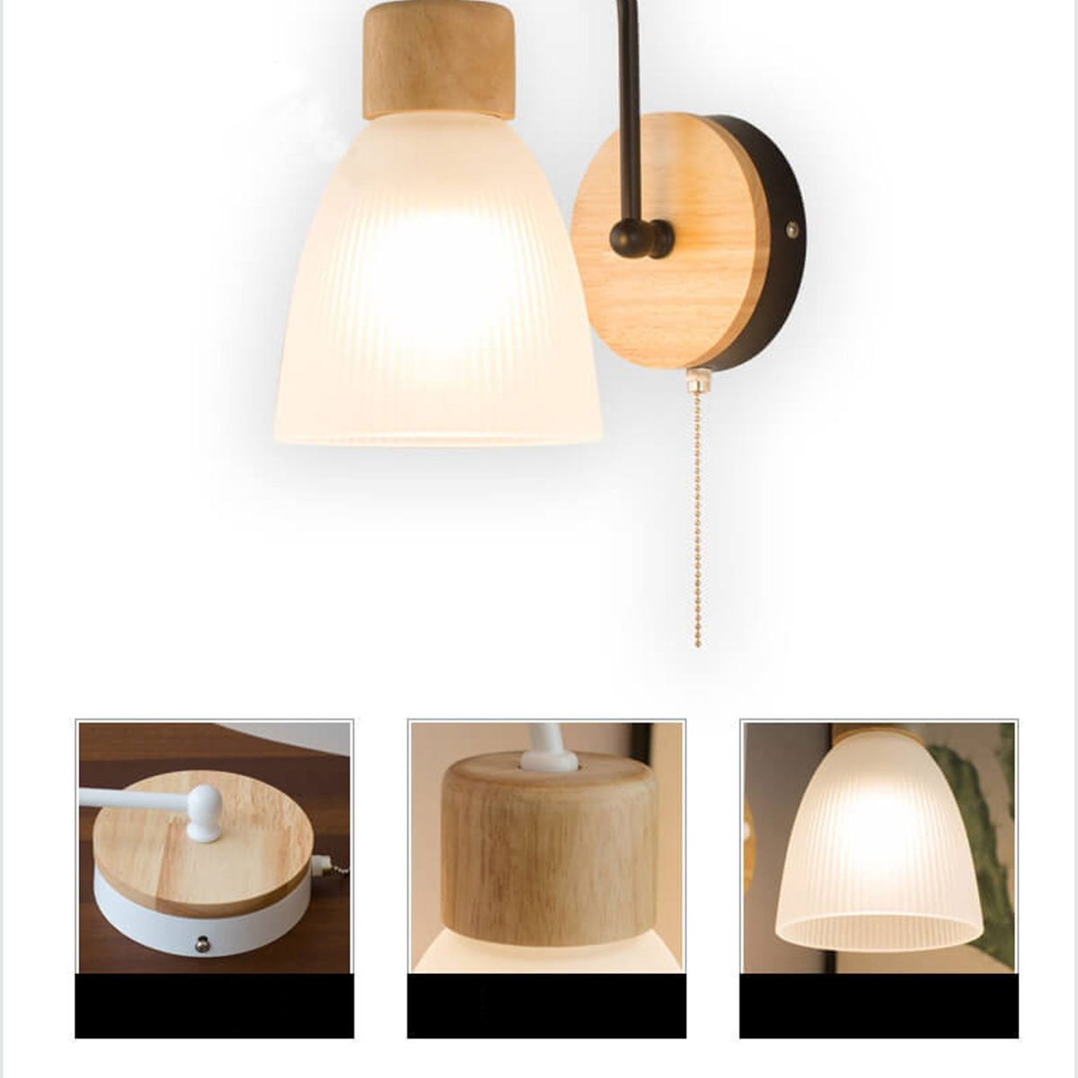 Modern Log Simple Bend Design 1-Light Wall Sconce Lamp - Image 11